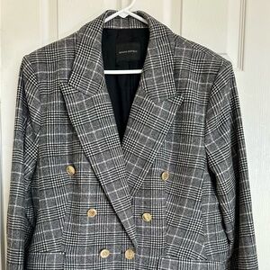 Banana Republic - Black and White Plaid Blazer